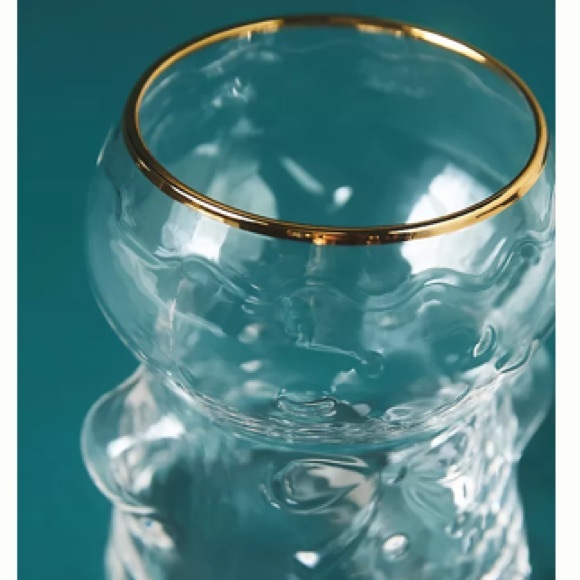 Anthropologie North Pole Gingerbread Man Juice Glass New In Box RARE - Picture 2 of 7